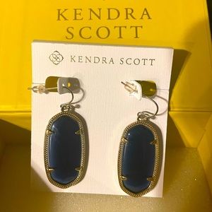 Kendra Scott Navy and Gold Daniele Earring